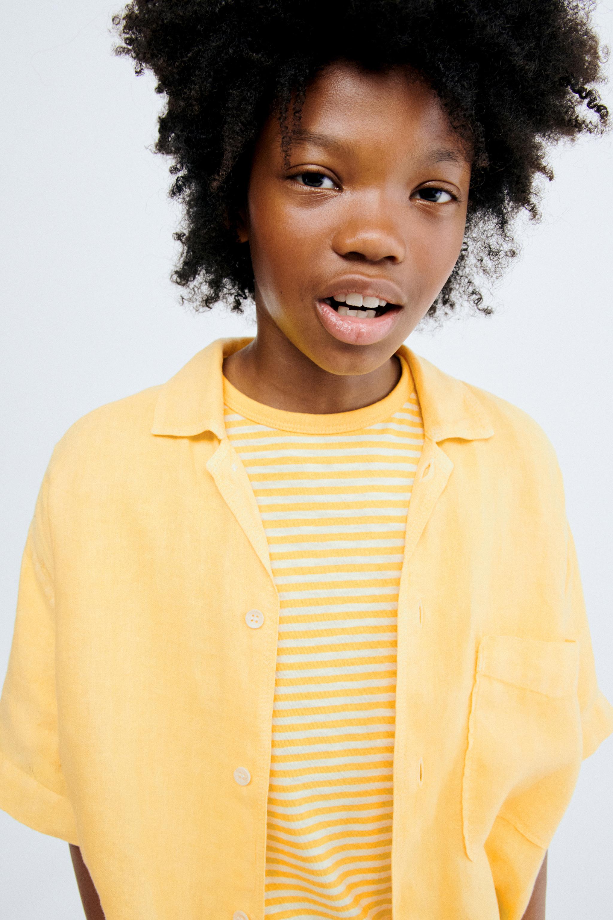 STORIESZ - 100% LINEN SHIRT — Yellow