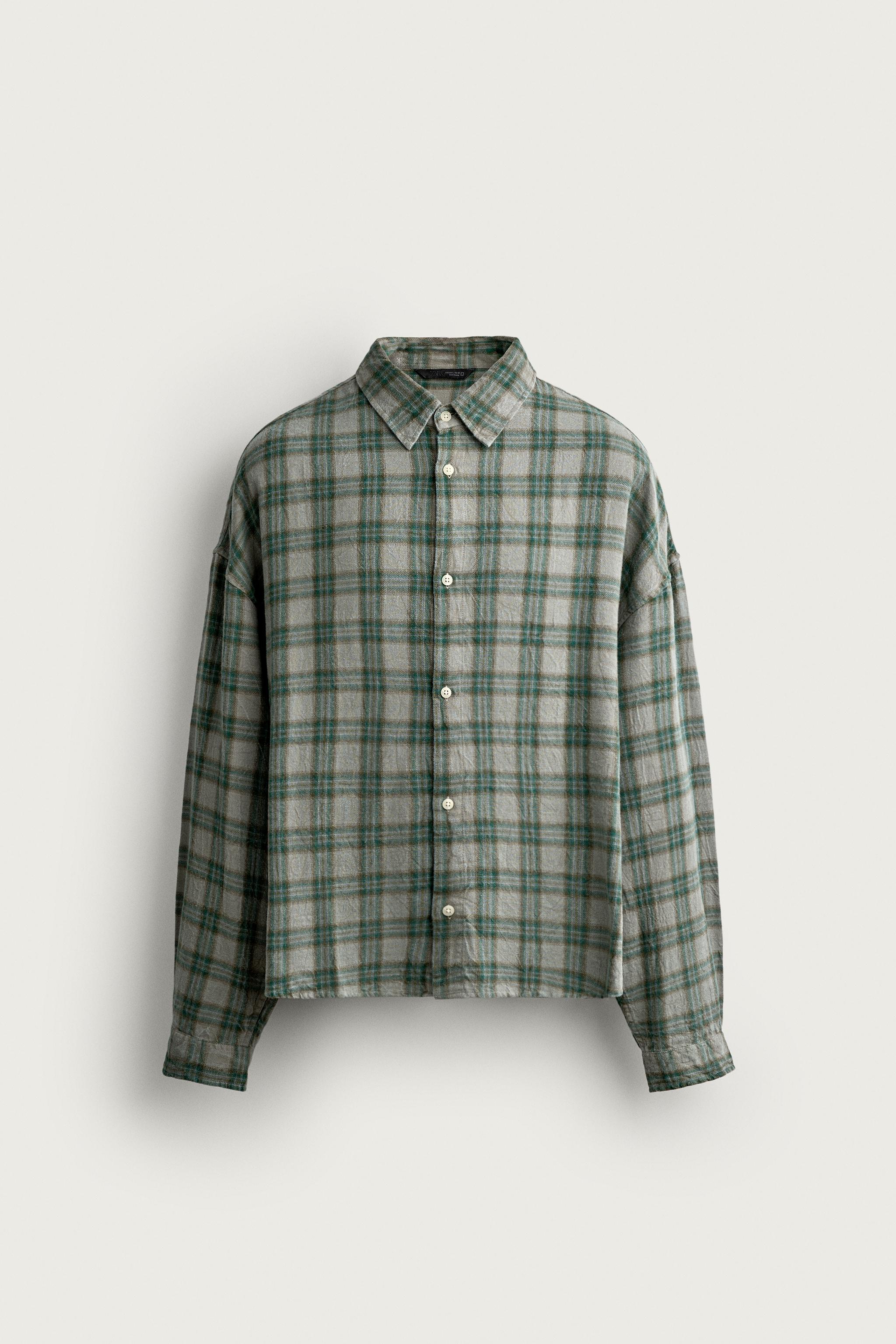CROPPED PLAID SHIRT