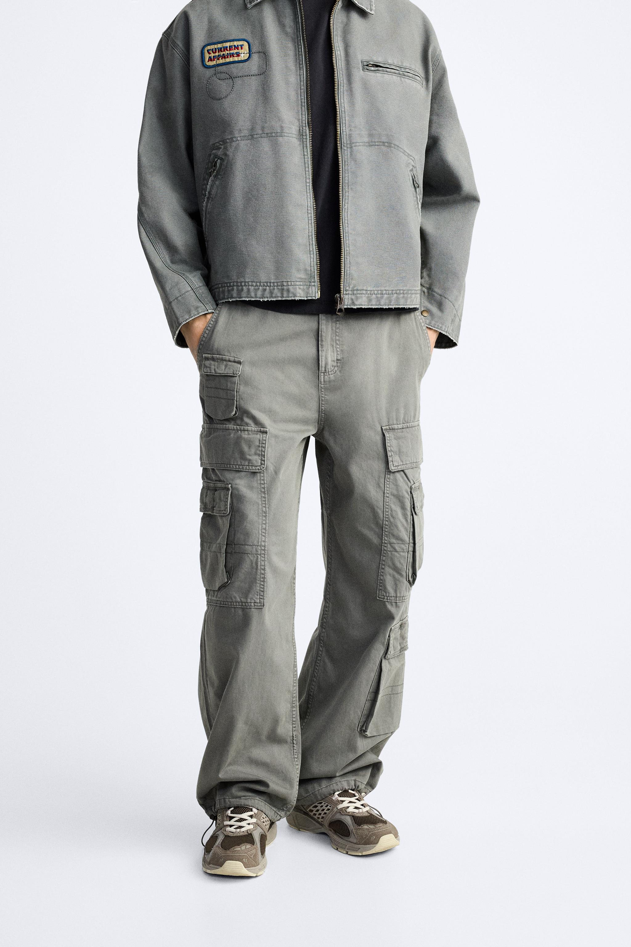 POCKET CARGO PANTS - Pearl gray | ZARA United States