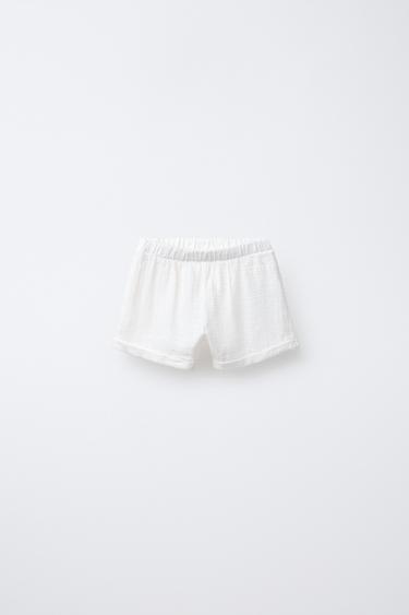 PLAIN CONTRAST BERMUDA SHORTS - Oyster-white by Zara