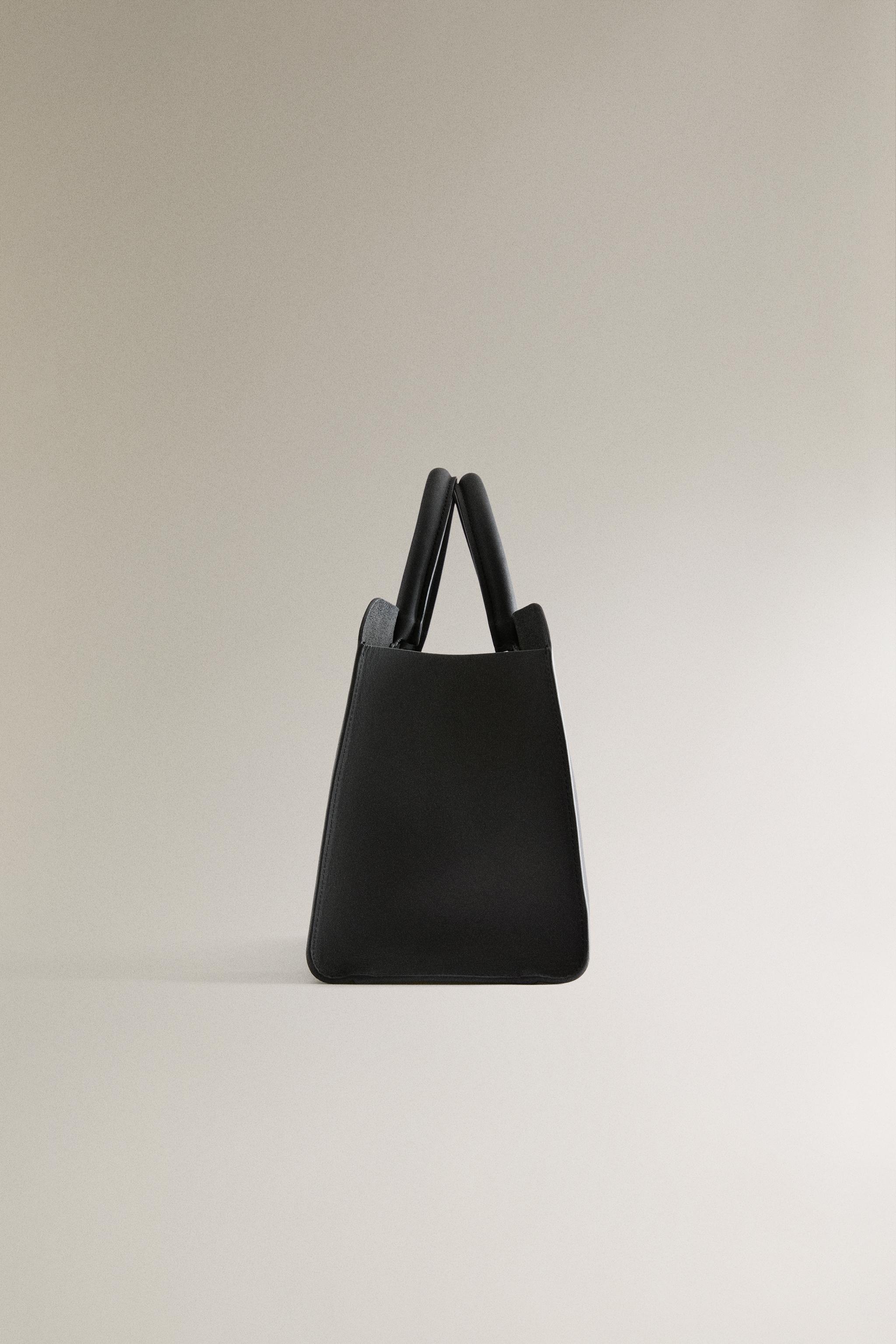 ミニ レザー トートバッグ - ブラック | ZARA Japan / 日本