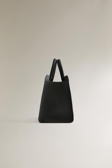MINI SAC CABAS CUIR - Noir de Zara - Image 2