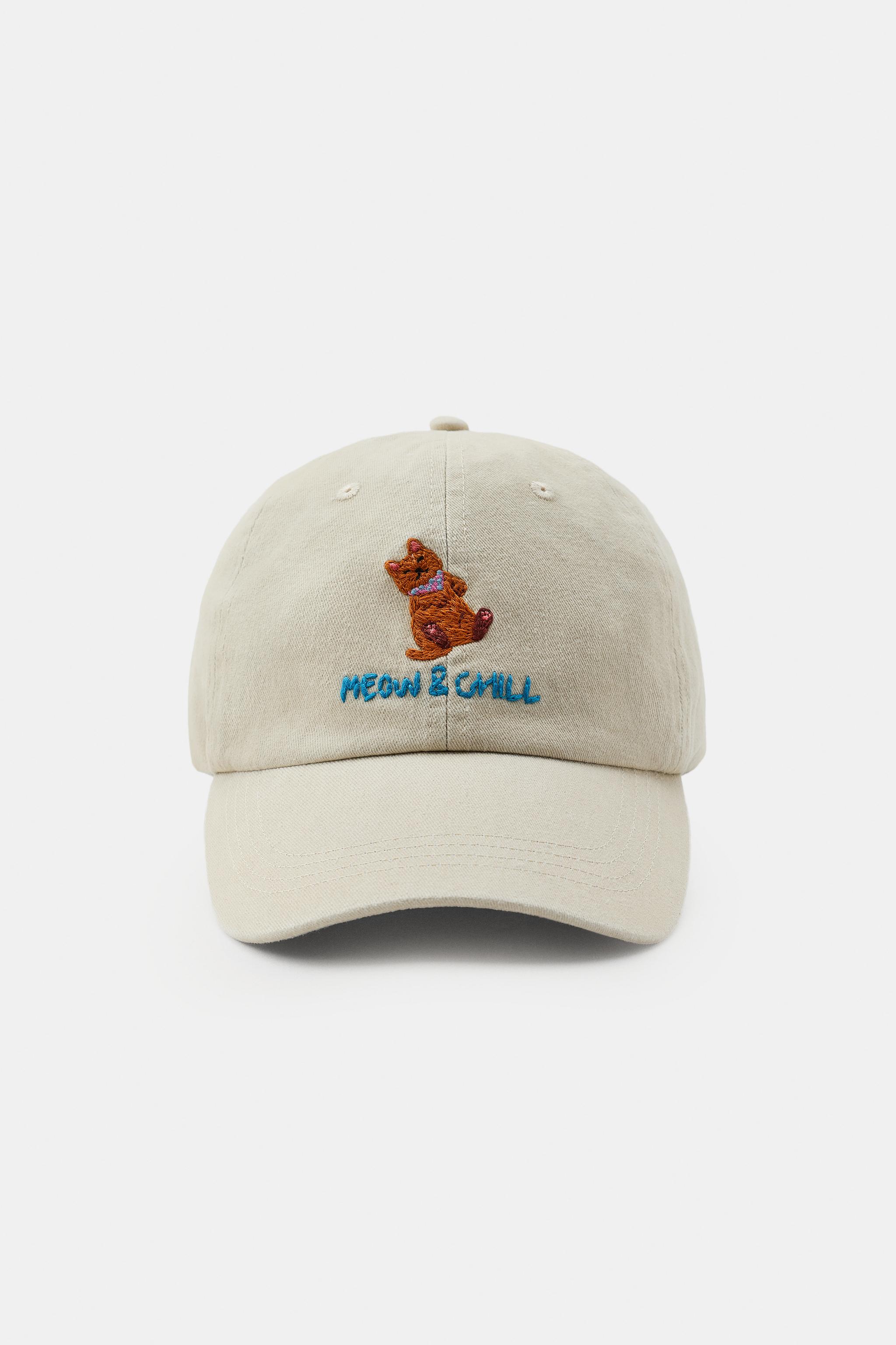 CASQUETTE SERGÉ BRODERIES CHAT