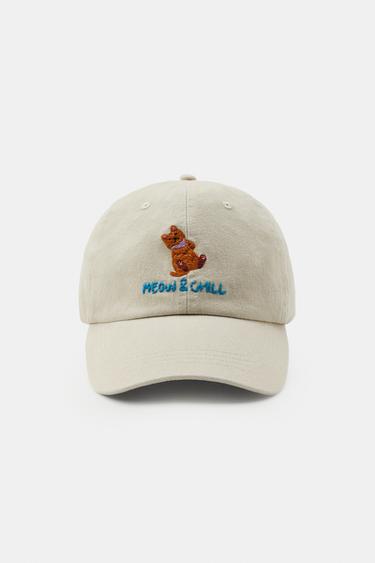GORRA SARGA BORDADOS GATO - Piedra de Zara