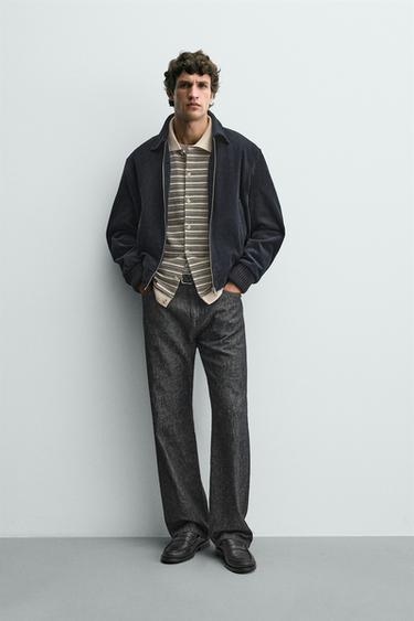 СТЕГАНАЯ ВЕЛЬВЕТОВАЯ КУРТКА — МОРСКОЙ ТЕМНО-СИНИЙ от Zara — изображение 0