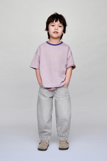 Zara 吊襠牛仔褲 - 珍珠灰色