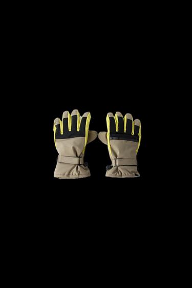 GUANTES WINDPROOF SKI COLLECTION - Verde de Zara - Imagen 0