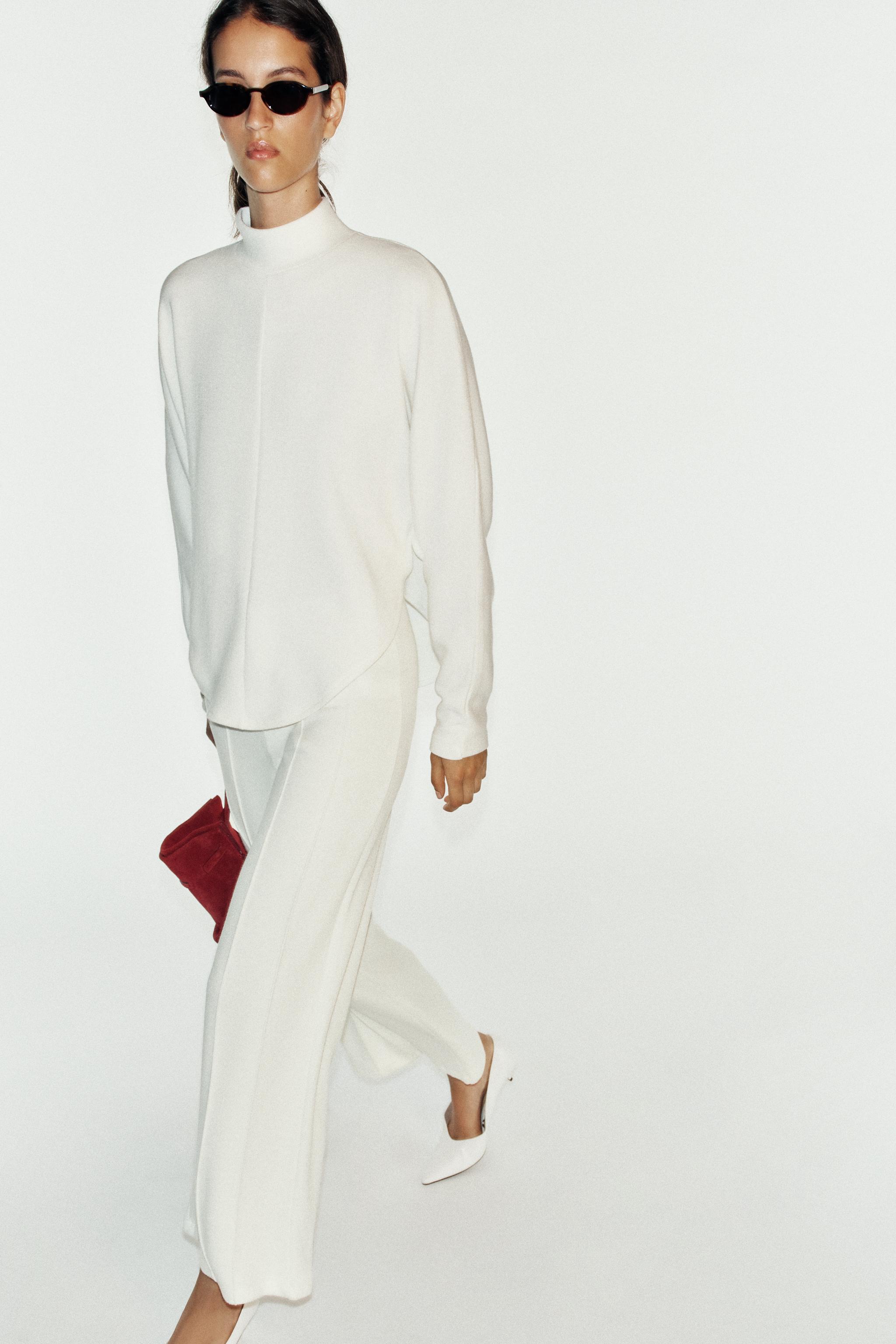 SOFT SEAM PANTS — Oyster-white