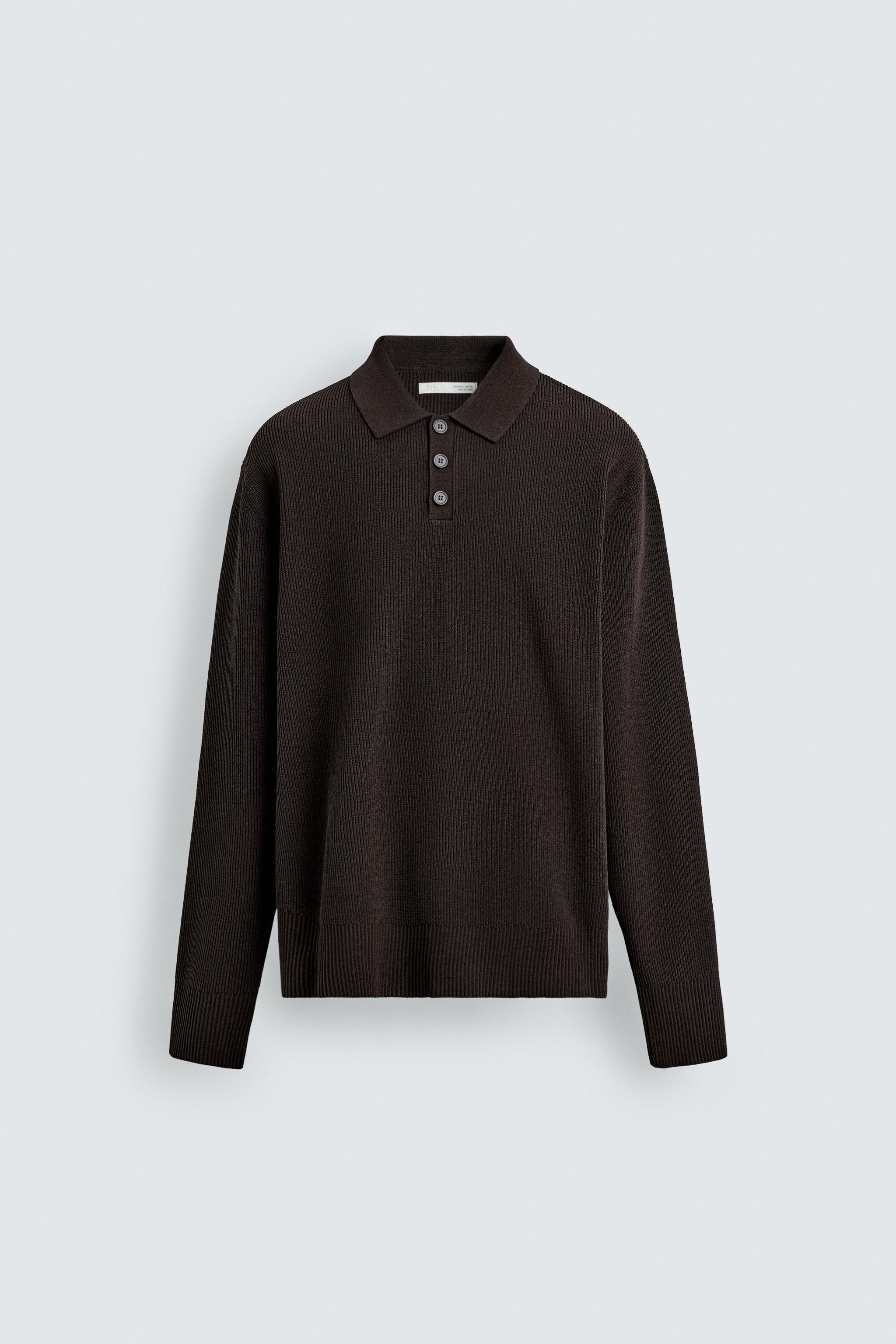Zara CHENILLE KNIT POLO SHIRT - thumbnail 7 of 8