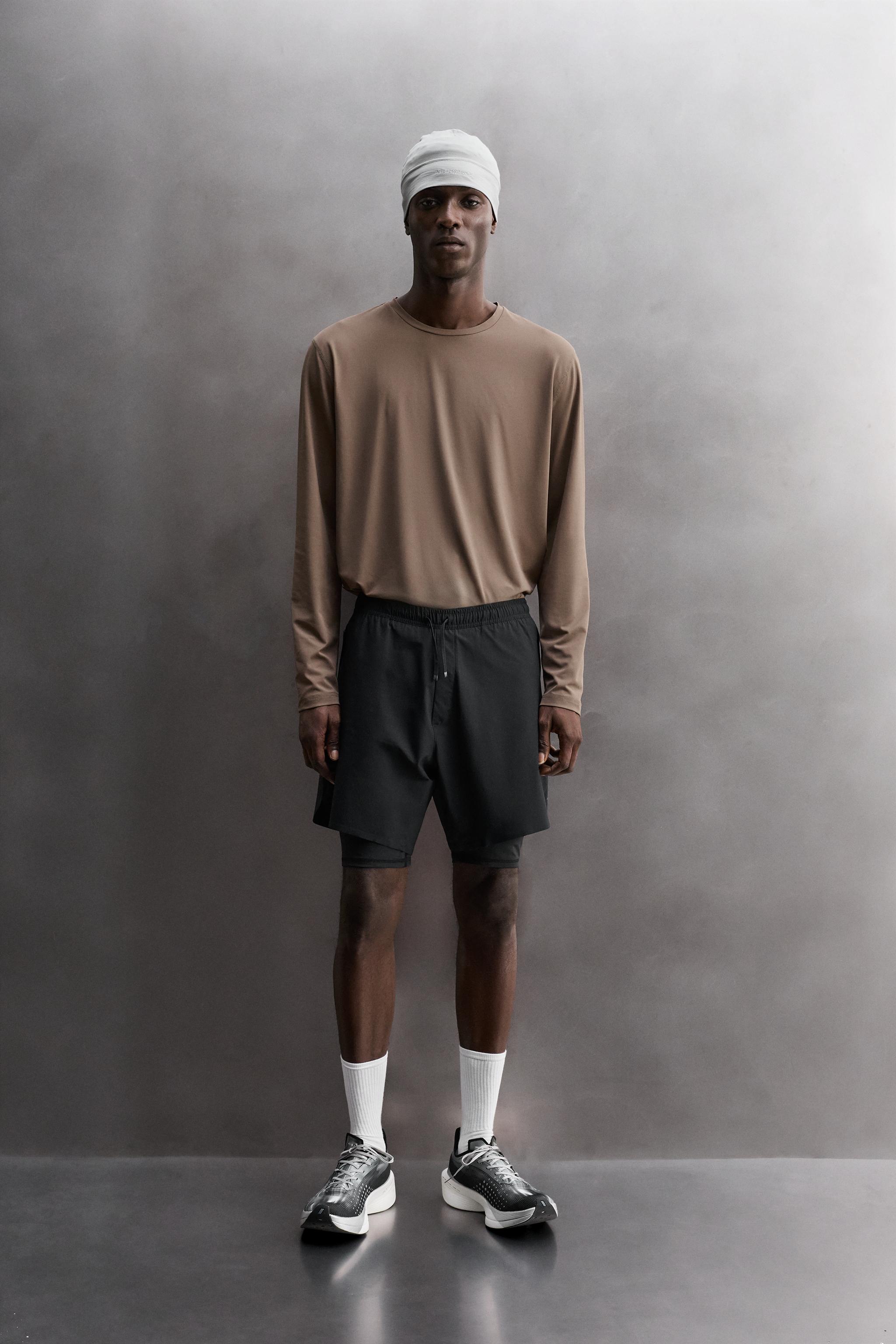 Мужские шорты Zara 2-IN-1 WORKOUT SHORTS