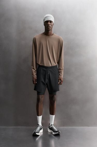 2-IN-1 TRAINING SHORTS - Black by Zara