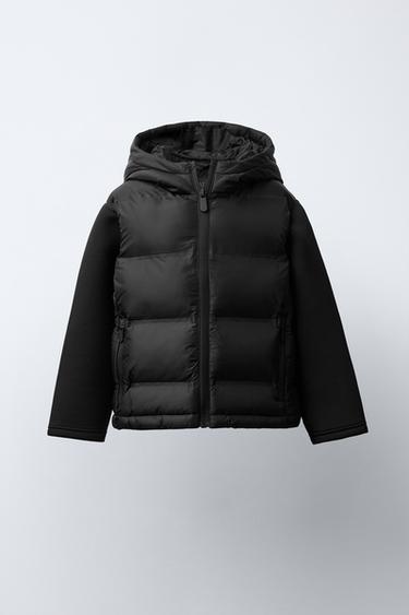 CHAQUETA COLCHADA COMBINADA - Negro de Zara - Imagen 0