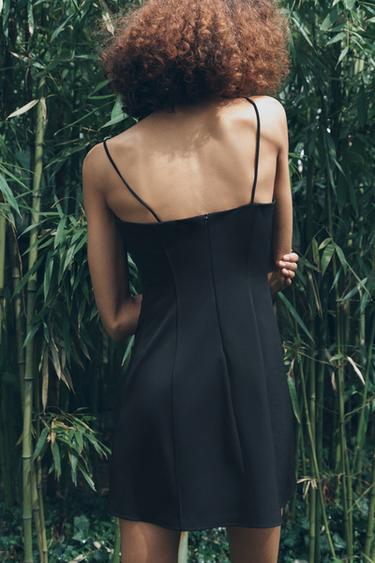 SHORT CREPE DRESS - Black by Zara - Image 2
