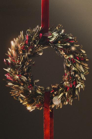 OLIVE LEAF WREATH CHRISTMAS DECORATION (60 CM) – Zöld a ZARA-tól