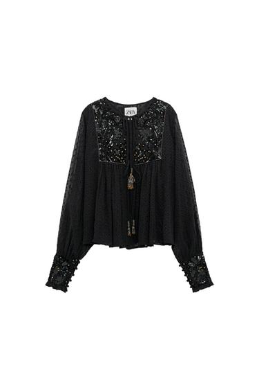 PLUMETIS JACKET WITH SEQUINS