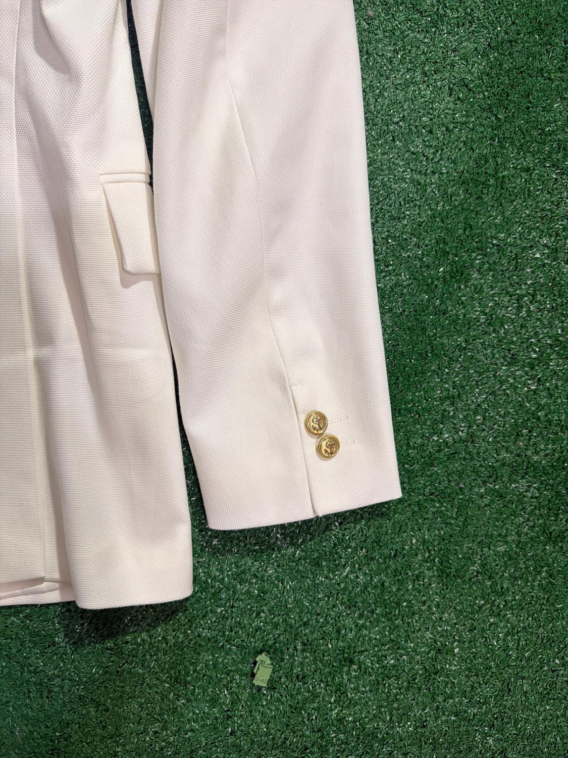 BUTTONED TEXTURED WEAVE BLAZER - Image 10
