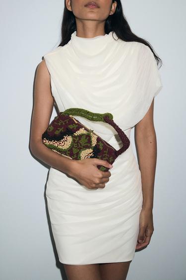 BAG WITH EMBROIDERED DETAILS - Multicoloured by Zara