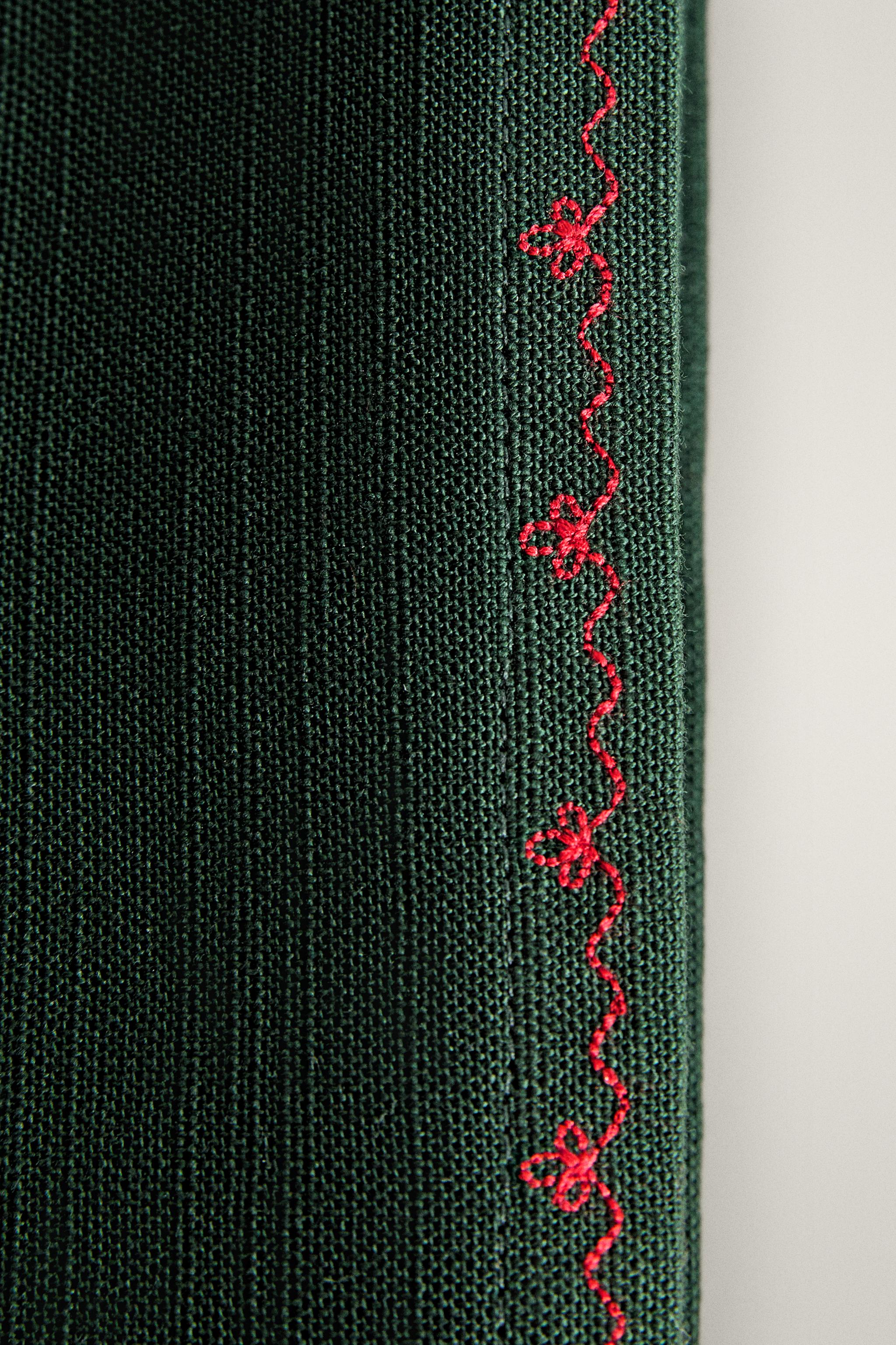 NAPPE COTON BRODÉE NOËL