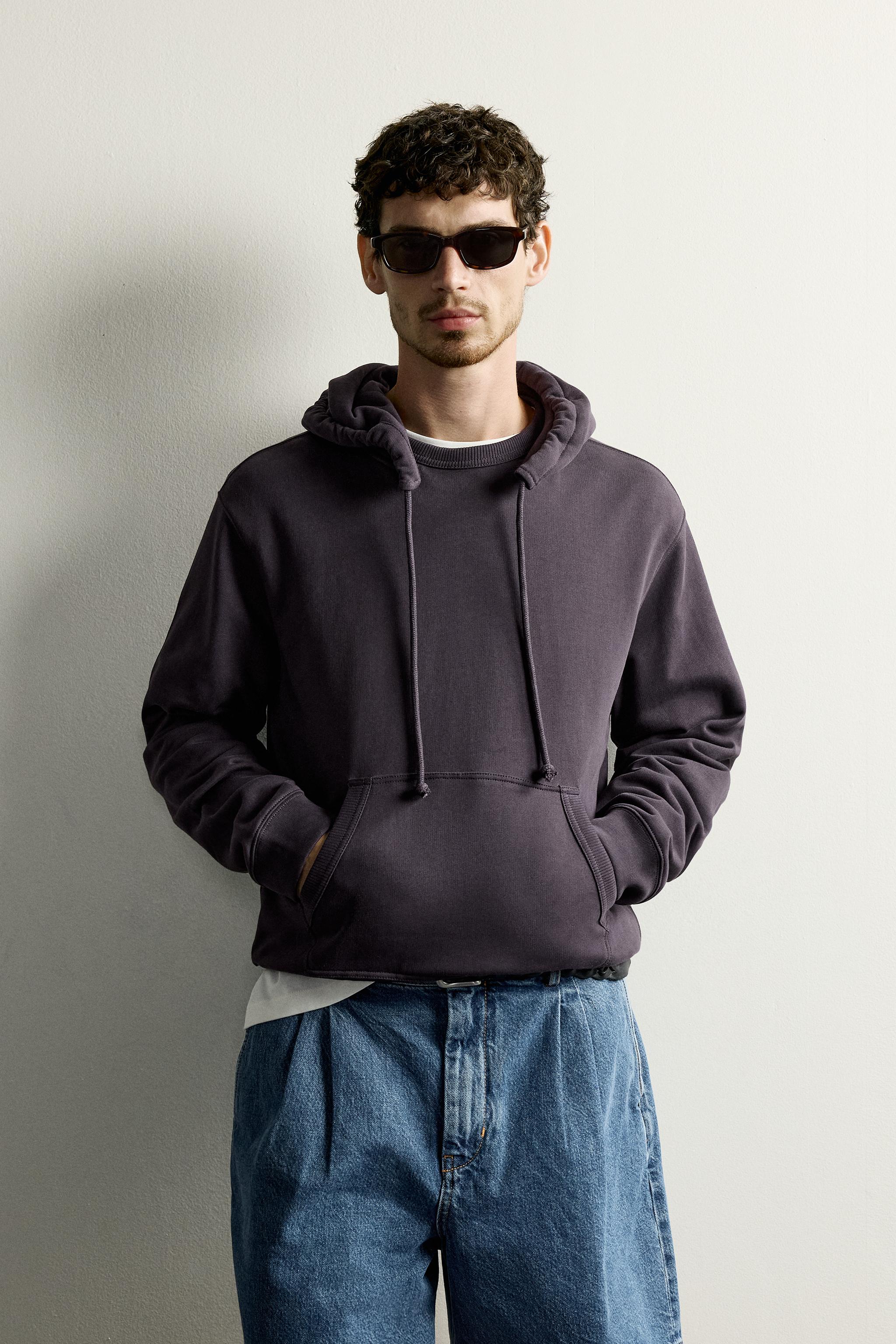 Zara KAPÜŞONLU BİSİKLET YAKA SWEATSHIRT görsel 2