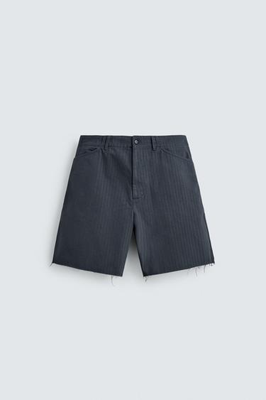 ΒΑΜΒΑΚΕΡΗ ΒΕΡΜΟΥΔΑ ΜΕ ΣΧΕΔΙΟ ΥΦΑΝΣΗΣ ΚΑΙ ΘΗΛΙΑ - σκουρο λουλακι του Zara