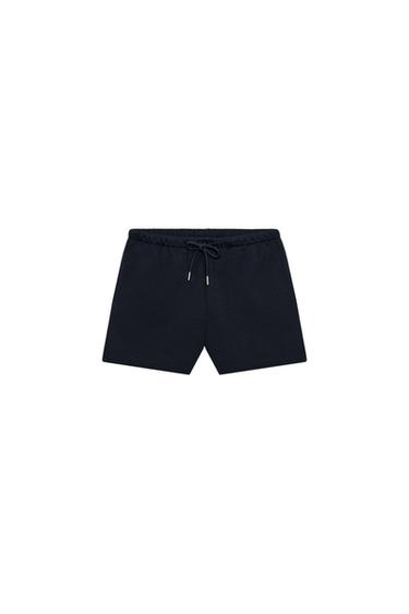 INTERLOCK BERMUDA SHORTS - Navy blue by Zara