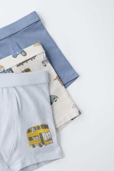 2-6 AÑOS/ PACK CINCO BÓXERS COCHES - Azul de Zara