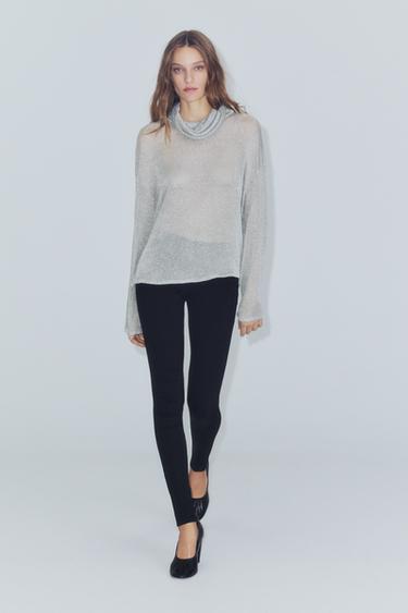 METALLIC YARN TOP — Silver 2