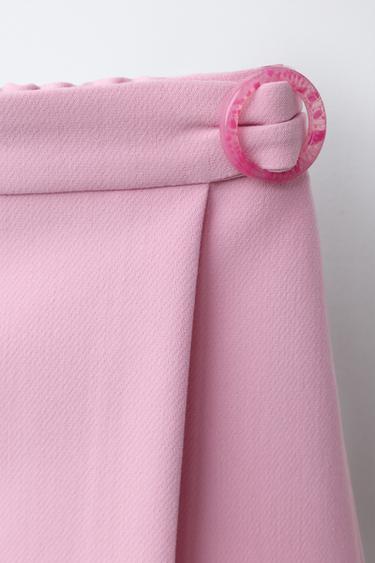 JUPE-SHORT BOUCLE - Rose de Zara - Image 2