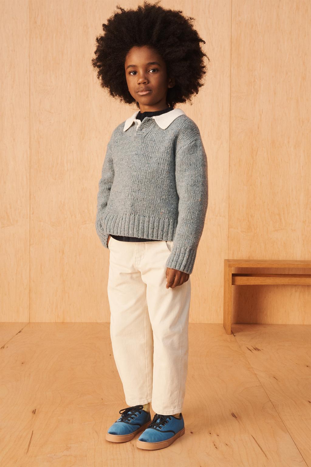 Limited Edition Wool Blend Knit Polo Jumper