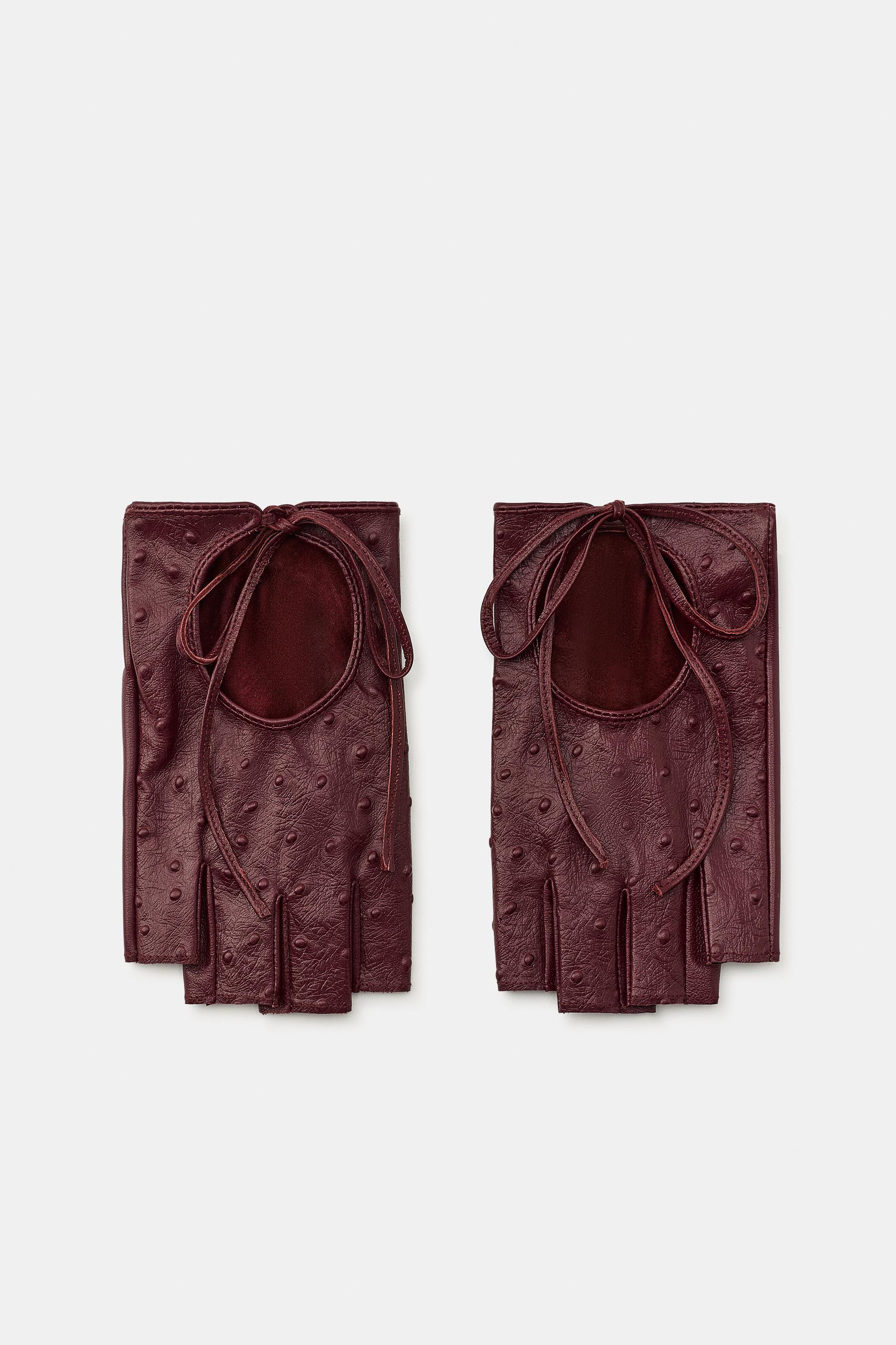 MITAINES EN CUIR 100 % AVEC LIEN