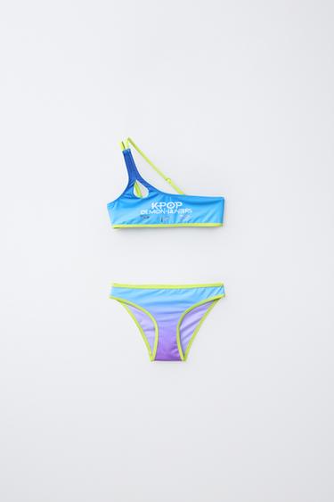 6-14 AÑOS/ BIKINI CUT OUT KPOP DEMON HUNTERS™ NETFLIX © - Azul de Zara