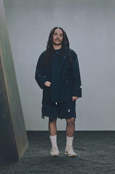 KRÁTKÁ PARKA OVERSIZE STŘIHU X SR_A - Modrá Navy od Zara