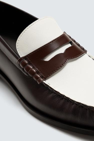 LEATHER PENNY LOAFERS - Multicoloured by Zara - Image 5