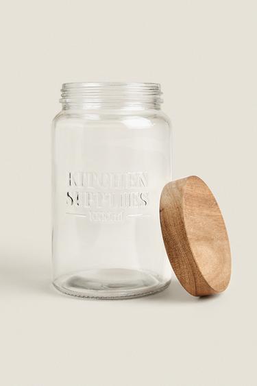 GLASS SCREW-ON STORAGE JAR - Light beige by Zara - Image 12