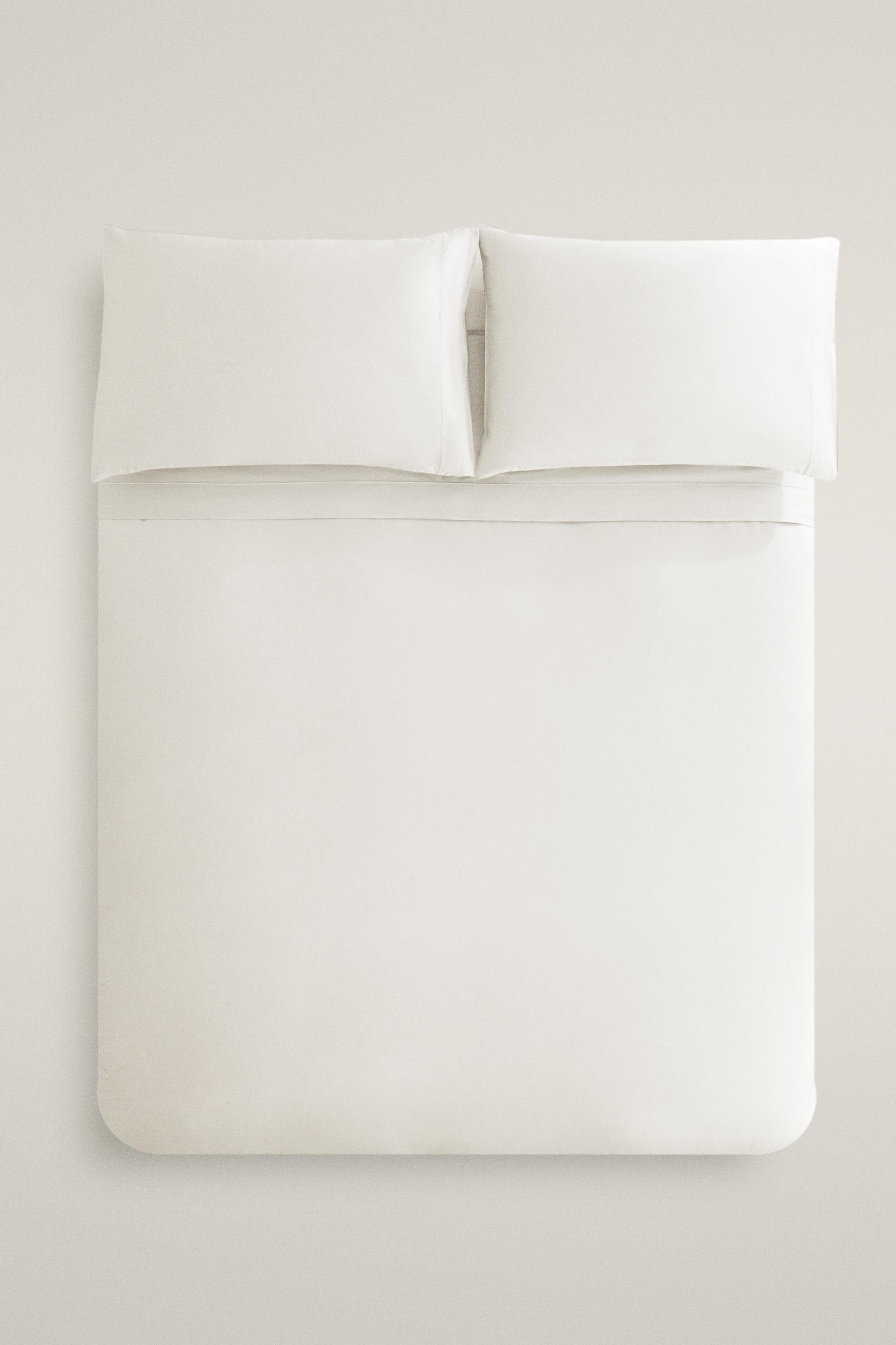 300-THREAD-COUNT SATEEN BED LINEN SET — White