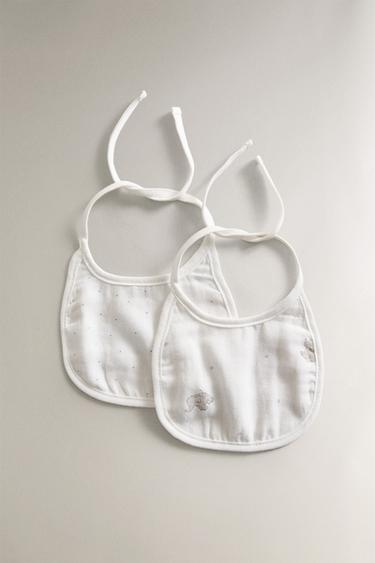 CHILDREN'S ELEPHANT BIB (PACK OF 2) - Oyster-white by Zara - Image 0