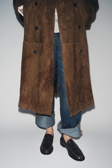 MOCASSINS EN CUIR ÉDITION LIMITÉE - Marron de Zara - Image 2