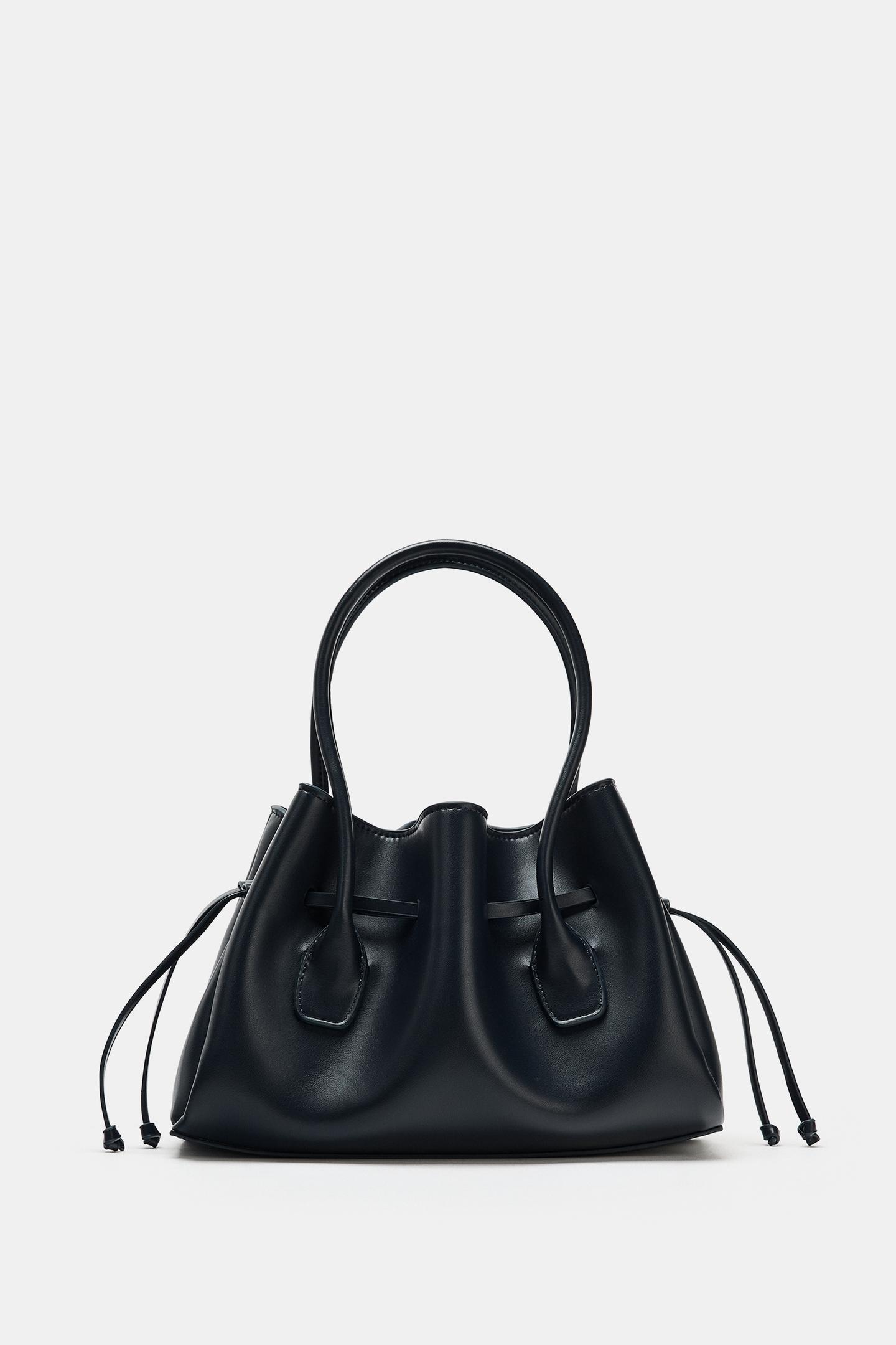 Женская сумка Zara Ruched City, цвет: Синий — фото 3