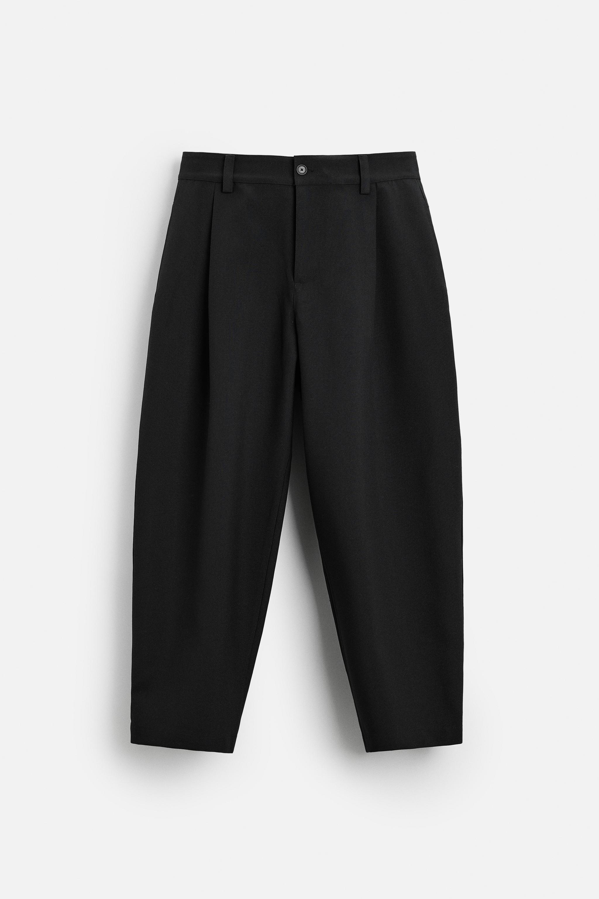 【ZARA】BALOON FIT デニムパンツ フリース バルーンフィット デニムパンツ - ブラック | ZARA