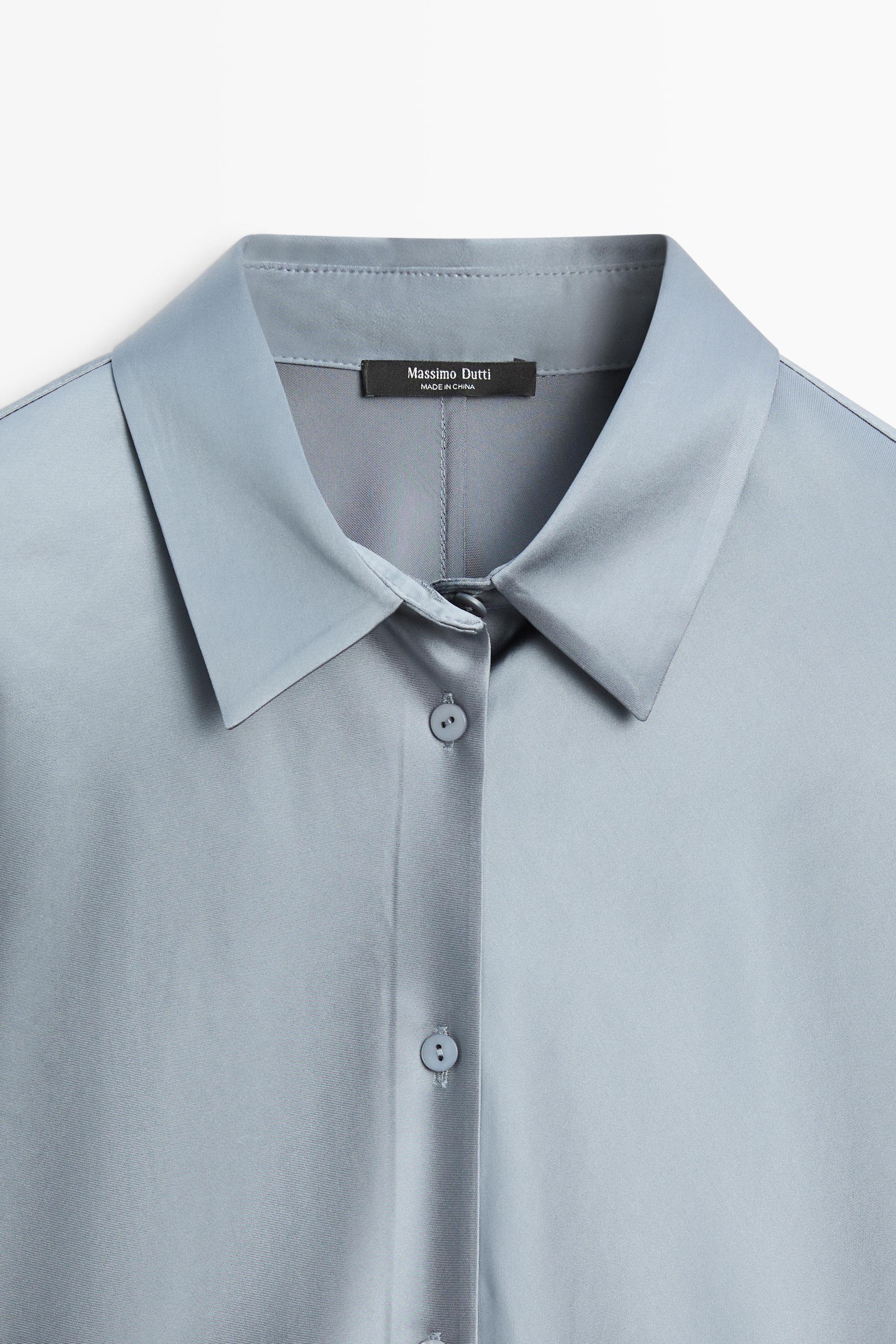 Flowing satin shirt