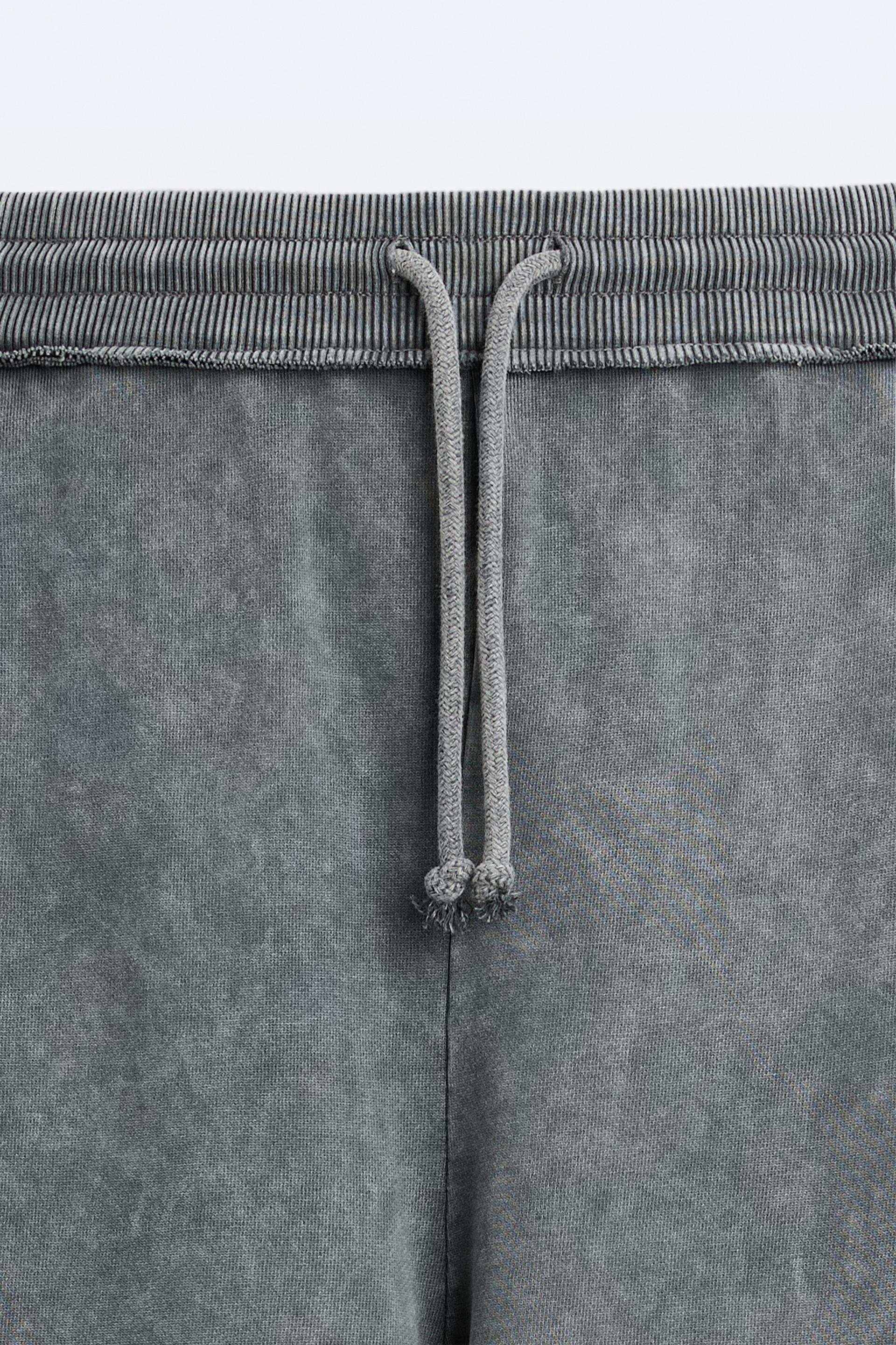 WASHED JOGGER PANTS - Light gray