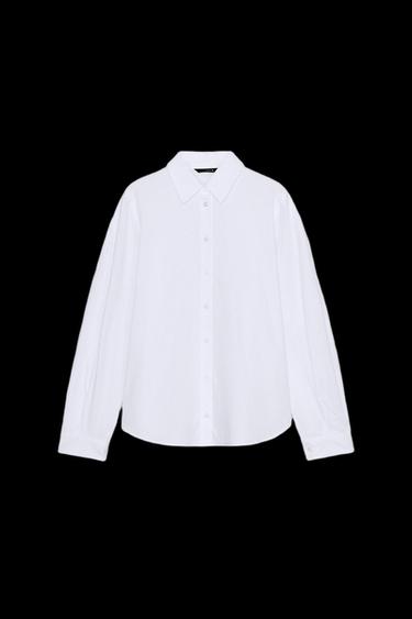 CAMISA ALGODÓN RAYAS - Blanco de Zara