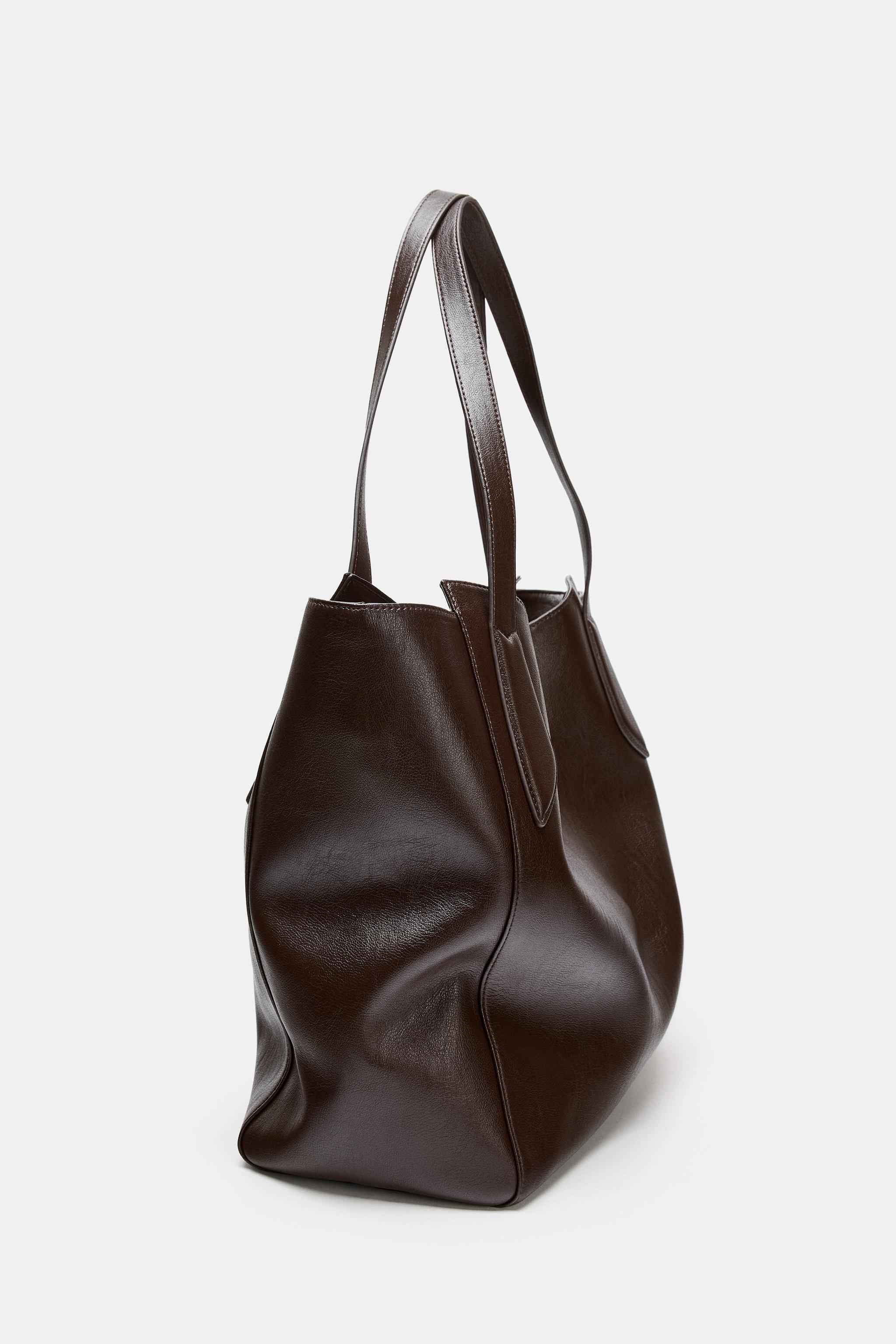 MAXI SHOPPER BAG WITH HANDLE DETAIL