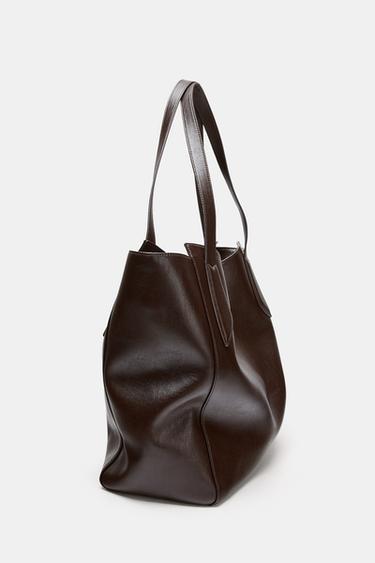 SAC MAXI SHOPPER DÉTAIL ANSES - Marron de Zara - Image 3