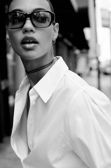 STRIPED COTTON SHIRT - White by Zara - Image 5