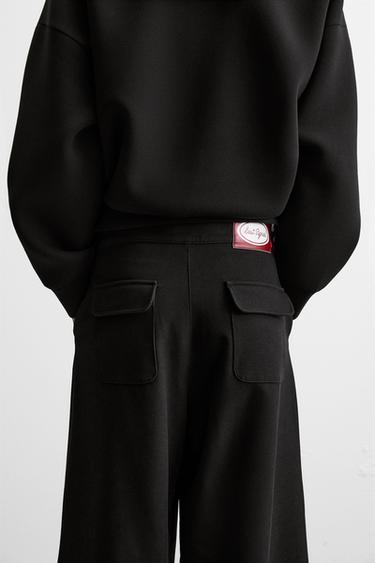 PANTALON COUPE DÉCONTRACTÉE - Noir de Zara - Image 4