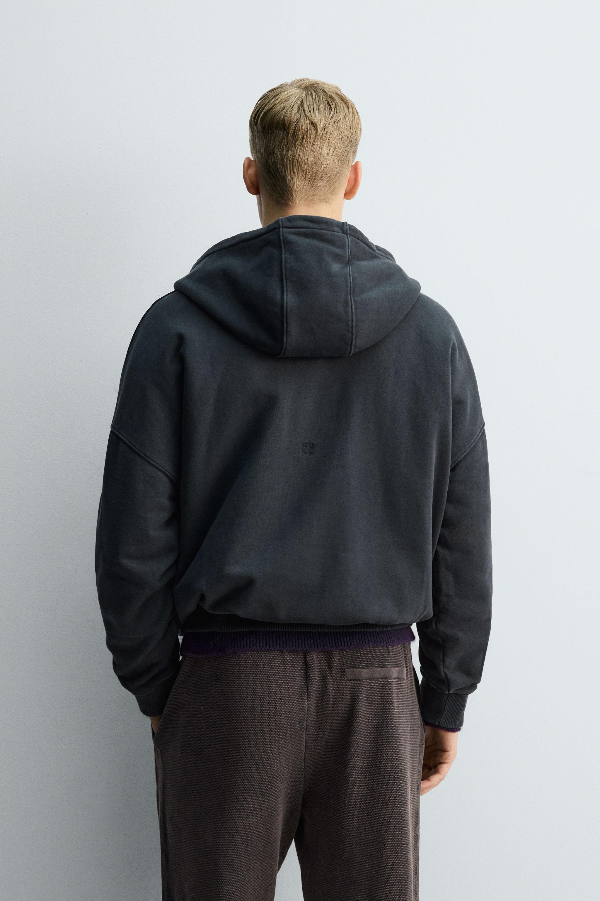 フーディ カンガルーポケット スウェットシャツ X SR_A - ブルー