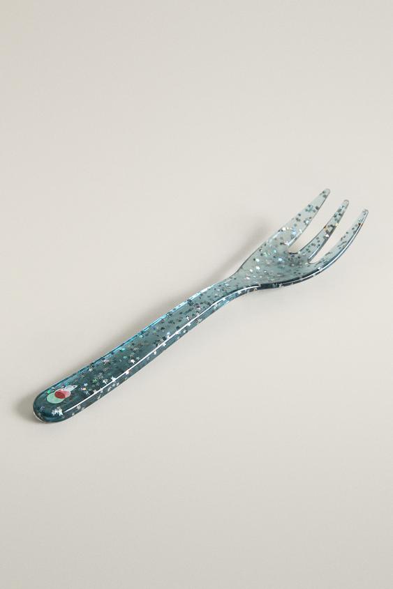 FOURCHETTE ENFANT PAILLETTES ÉTOILES TRITAN™ - Bleu de Zara - Image 1