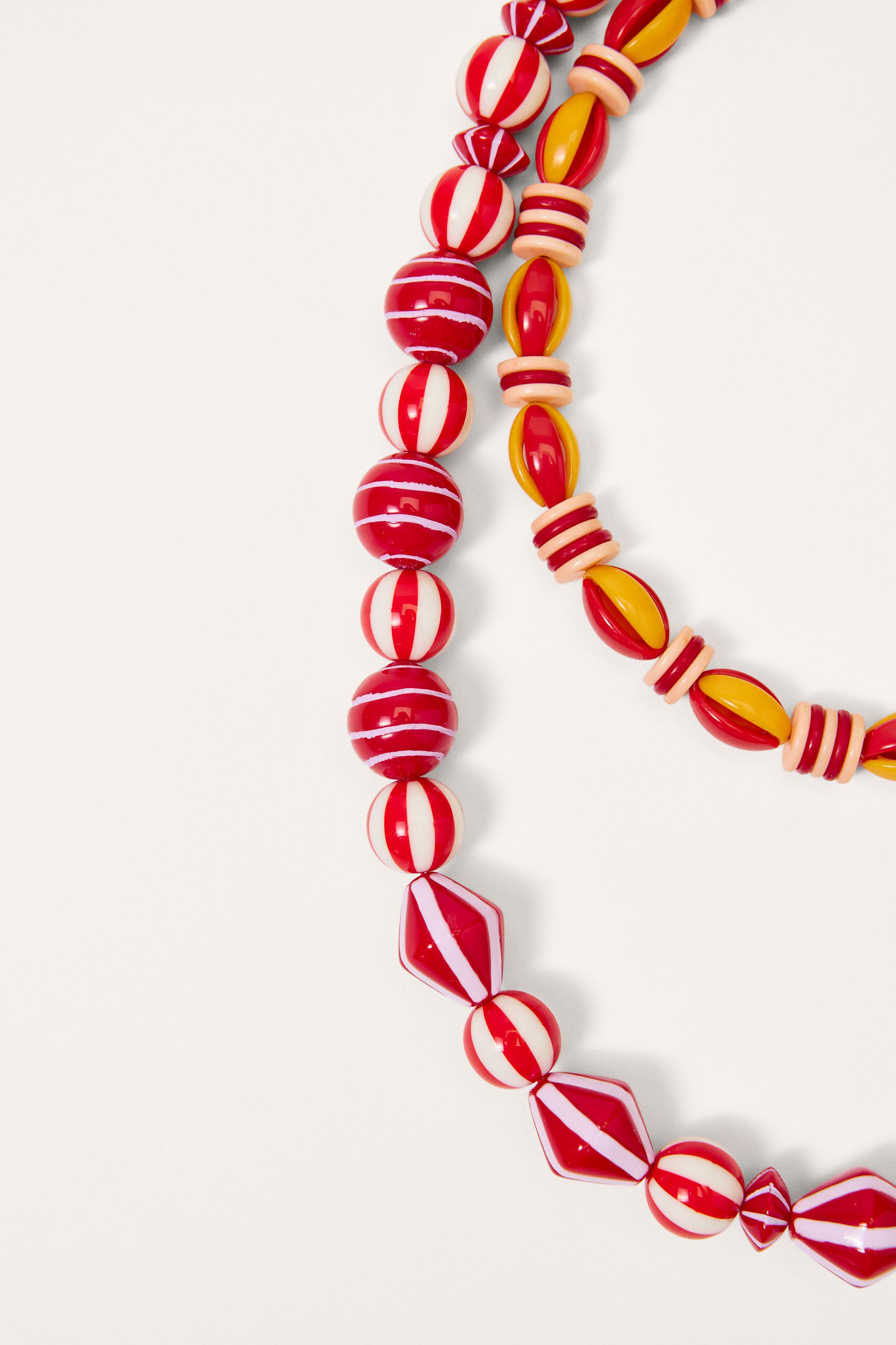 【ZARA】LIMITED EDITION ストライプ ネックレス 2本セット LIMITED EDITION ネックレス 2本セット - マルチカラ― | ZARA