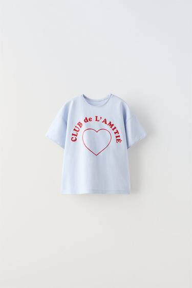 SLOGAN T-SHIRT - Light blue by Zara